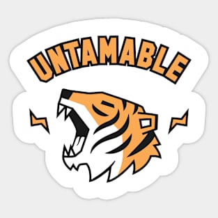 Fierce Tiger Roar Untamable Sticker